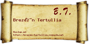 Brezán Tertullia névjegykártya